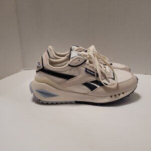 Reebok Women's Forte Racer White Off White Blue Lace Up Sneakers Shoes Size 7.5